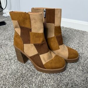 Universal Thread Patchwork Ankle Boots